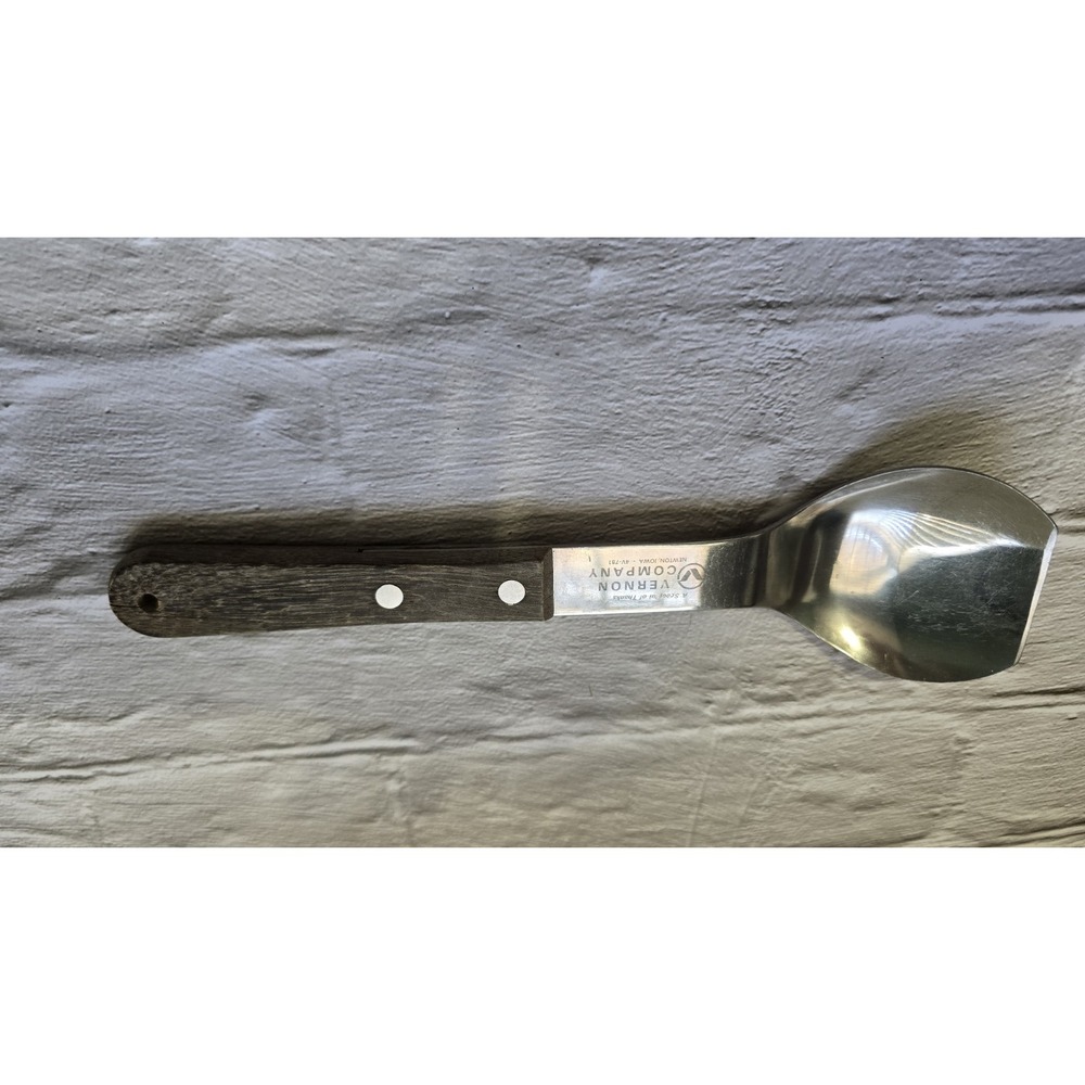 Vernon Company Ice Cream Scooper Stainless Steel With Wood Handle Vintage...
